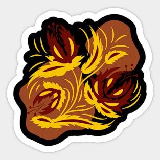 Folk flowers Sticker